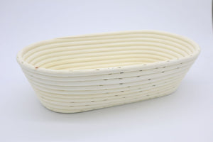 Gärkorb oval, geflochten aus Peddigrohr für Teige bis 1500 g (hoch)